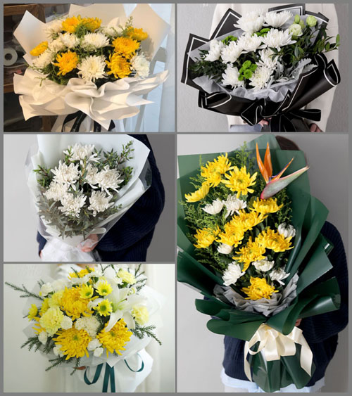 山东临沂沂南县界湖街道小白石社区白事花束代送
